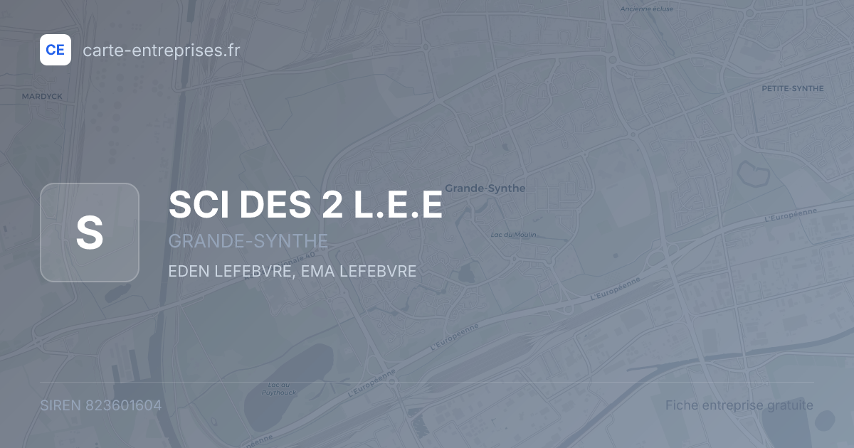 SCI DES 2 L.E.E — 823601604 — fiche entreprise