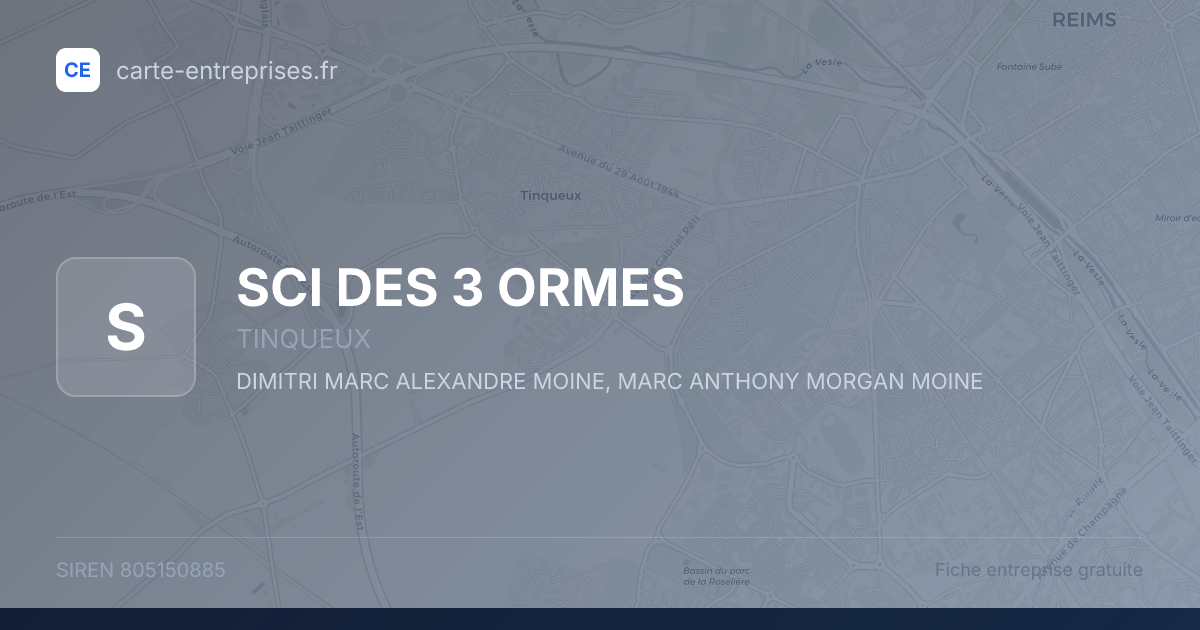 SCI DES 3 ORMES — 805150885 — fiche entreprise