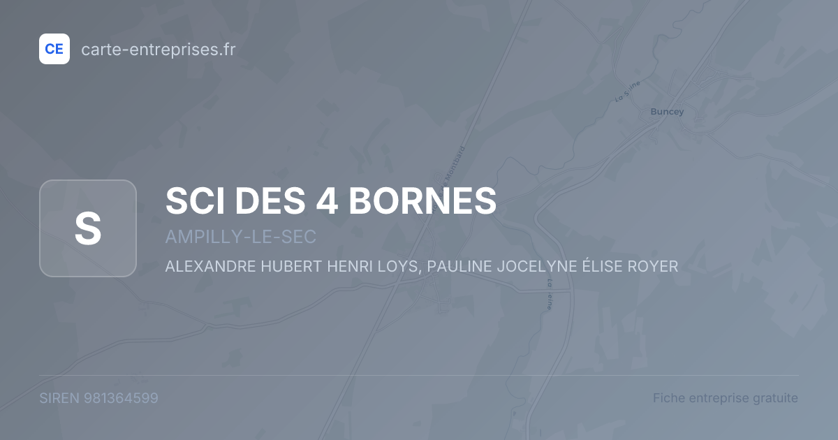 SCI DES 4 BORNES — 981364599 — fiche entreprise