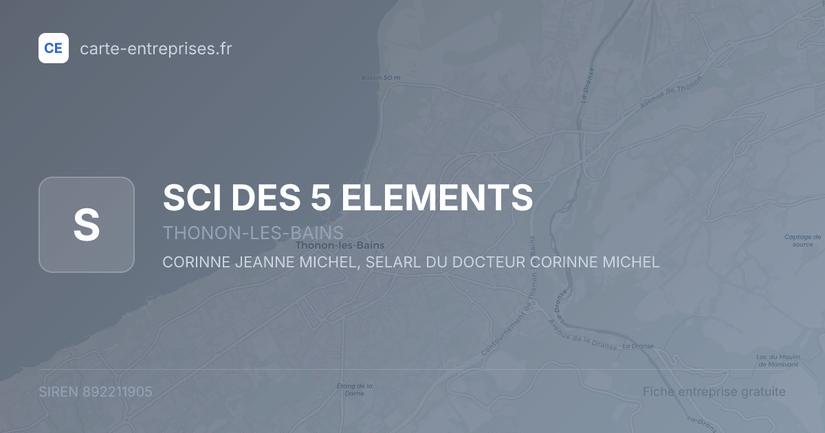 SCI DES 5 ELEMENTS — 892211905 — fiche entreprise