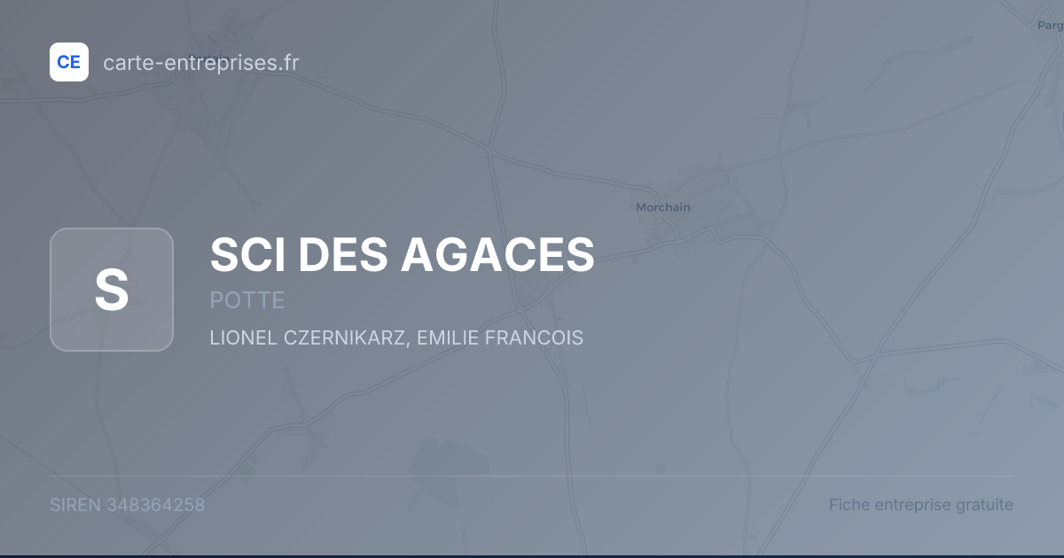 SCI DES AGACES — 348364258 — fiche entreprise