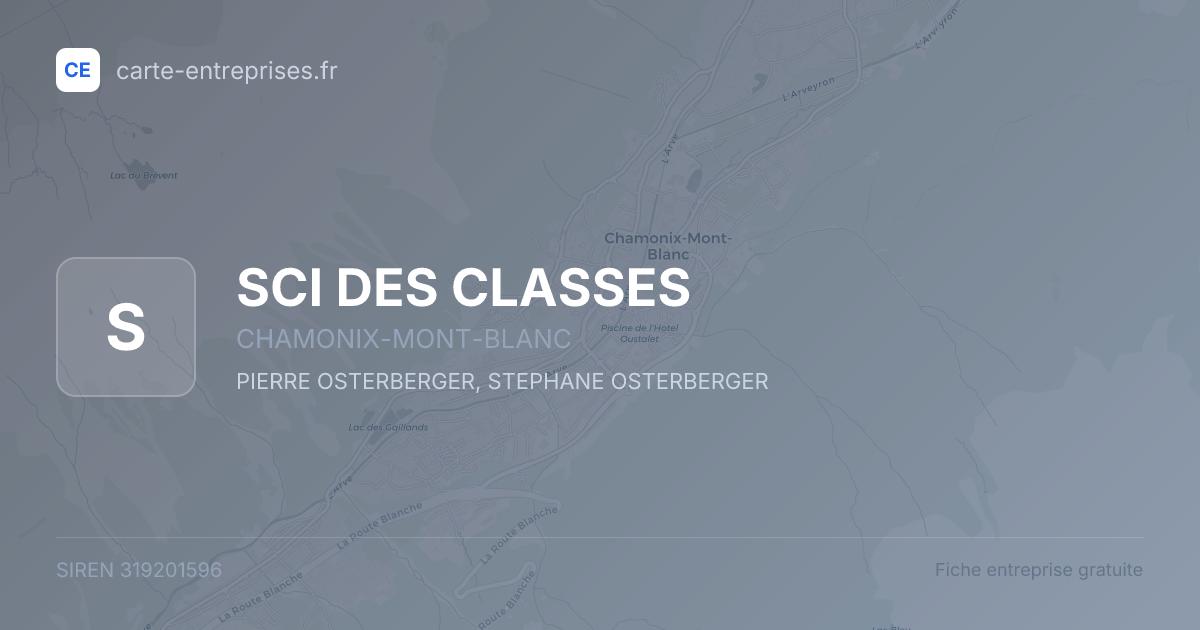 SCI DES CLASSES — 319201596 — fiche entreprise