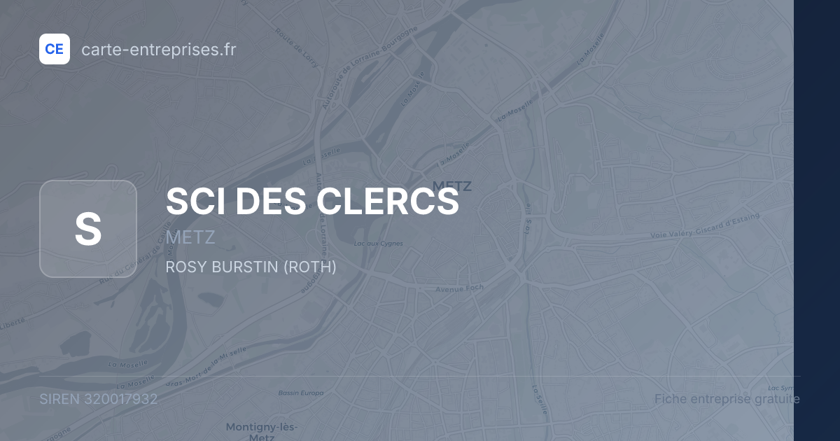 SCI DES CLERCS — 320017932 — fiche entreprise