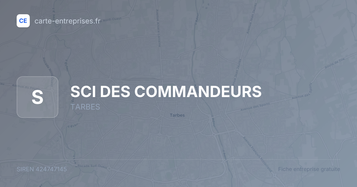 SCI DES COMMANDEURS — 424747145 — fiche entreprise