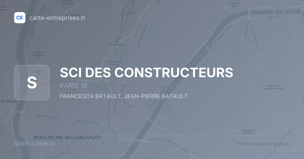 SCI DES CONSTRUCTEURS — 431896141 — fiche entreprise
