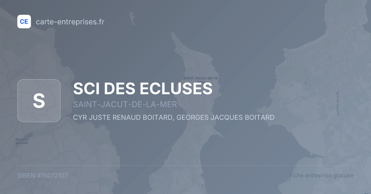 SCI DES ECLUSES — 415072107 — fiche entreprise