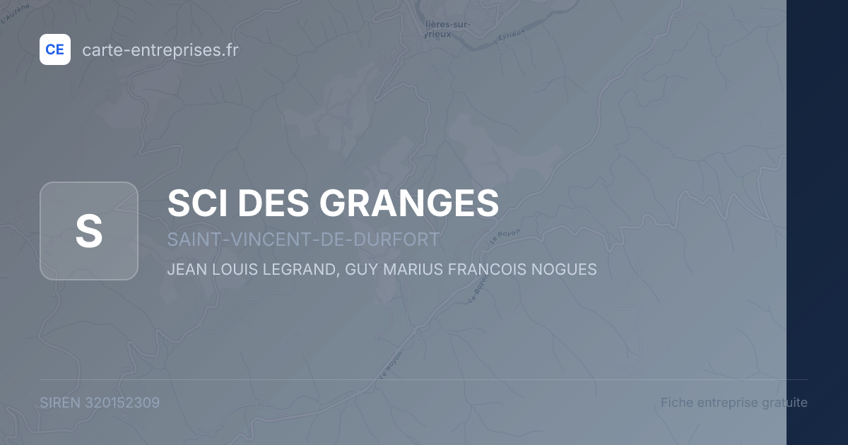 SCI DES GRANGES — 320152309 — fiche entreprise