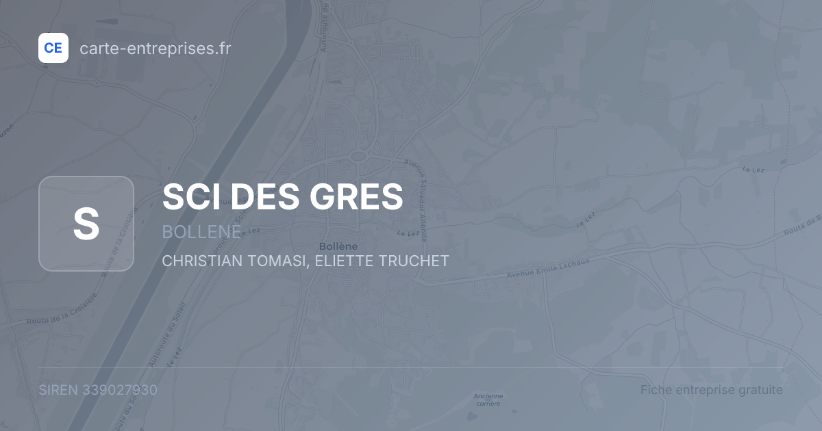 SCI DES GRES — 339027930 — fiche entreprise