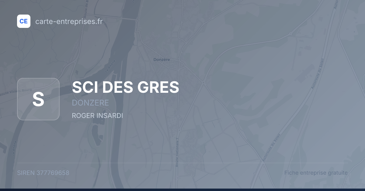 SCI DES GRES — 377769658 — fiche entreprise