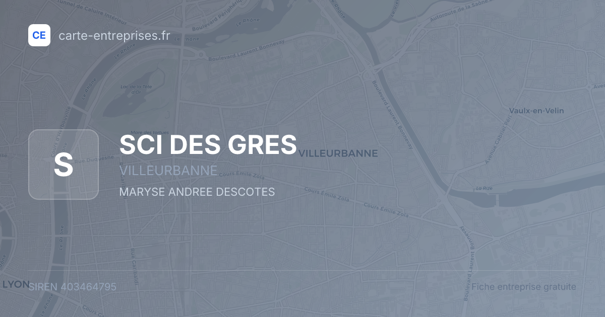 SCI DES GRES — 403464795 — fiche entreprise