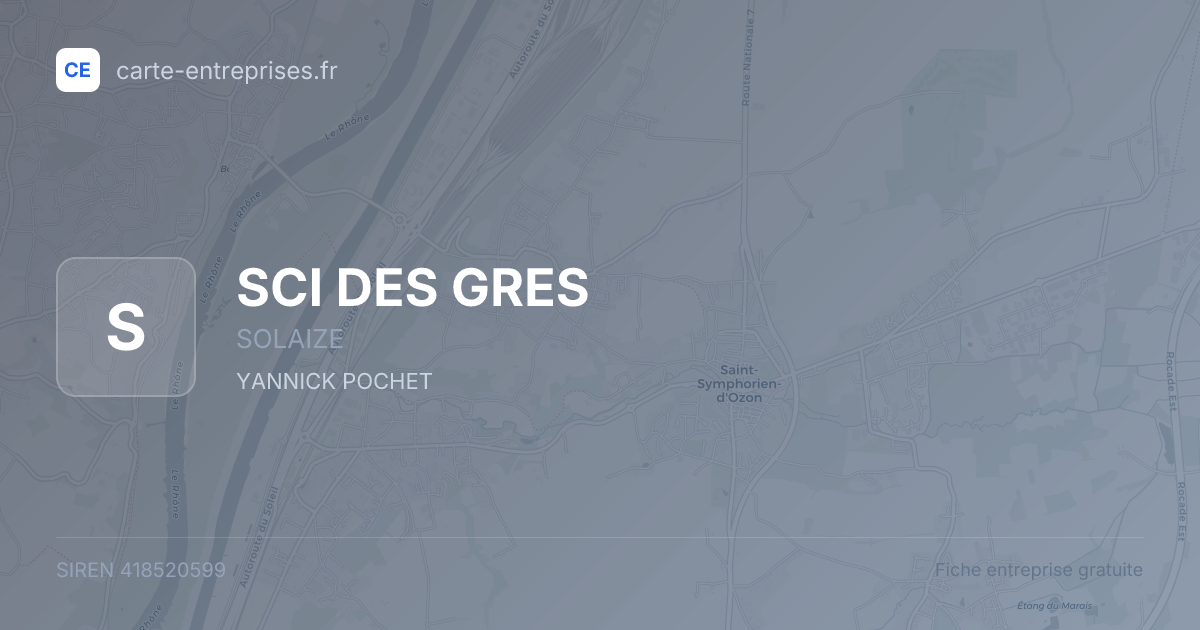 SCI DES GRES — 418520599 — fiche entreprise