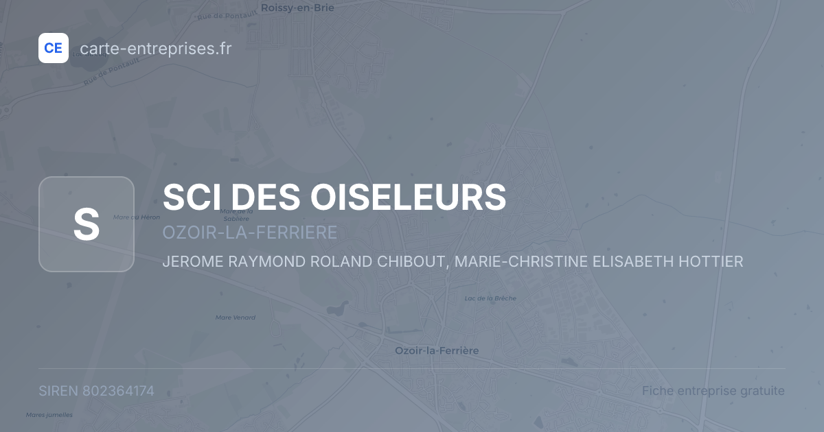 SCI DES OISELEURS — 802364174 — fiche entreprise