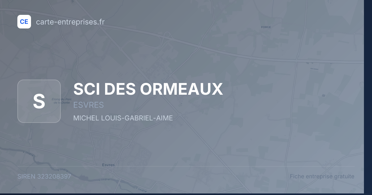 SCI DES ORMEAUX — 323208397 — fiche entreprise