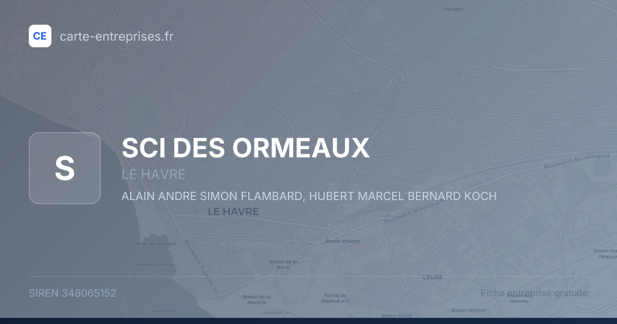 SCI DES ORMEAUX — 348065152 — fiche entreprise