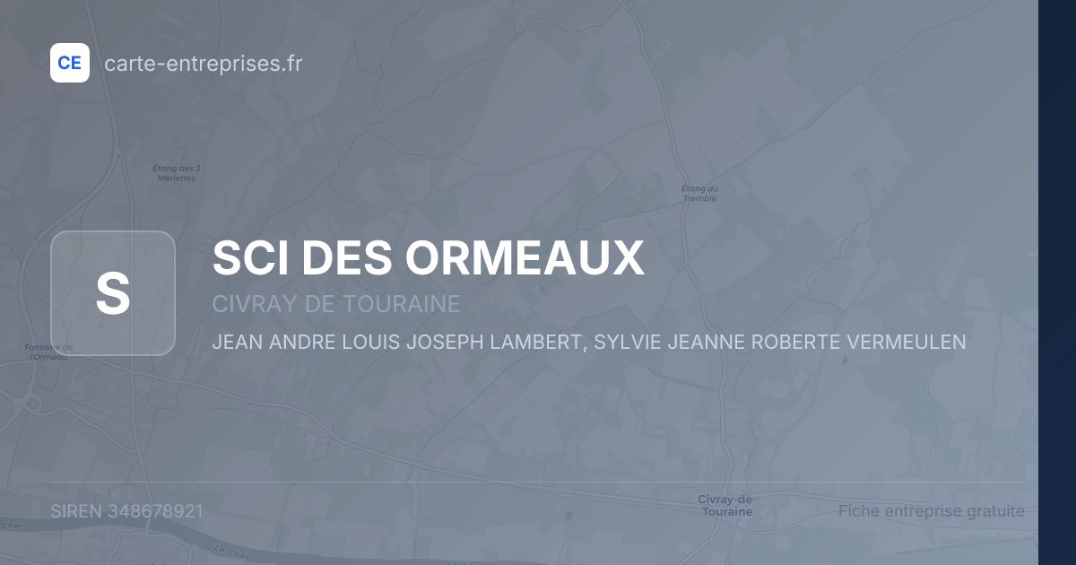 SCI DES ORMEAUX — 348678921 — fiche entreprise