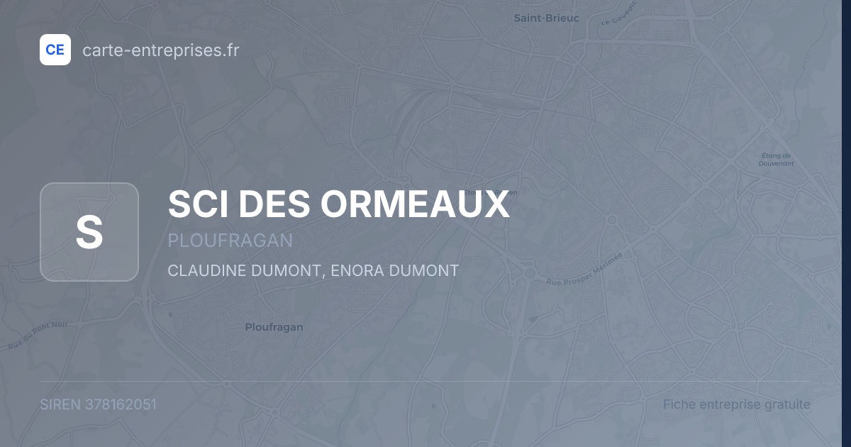 SCI DES ORMEAUX — 378162051 — fiche entreprise