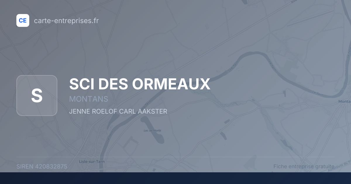 SCI DES ORMEAUX — 420832875 — fiche entreprise