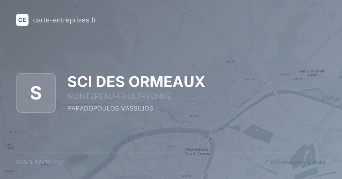 SCI DES ORMEAUX — 429167497 — fiche entreprise