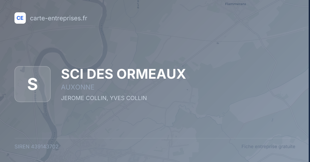 SCI DES ORMEAUX — 439143702 — fiche entreprise