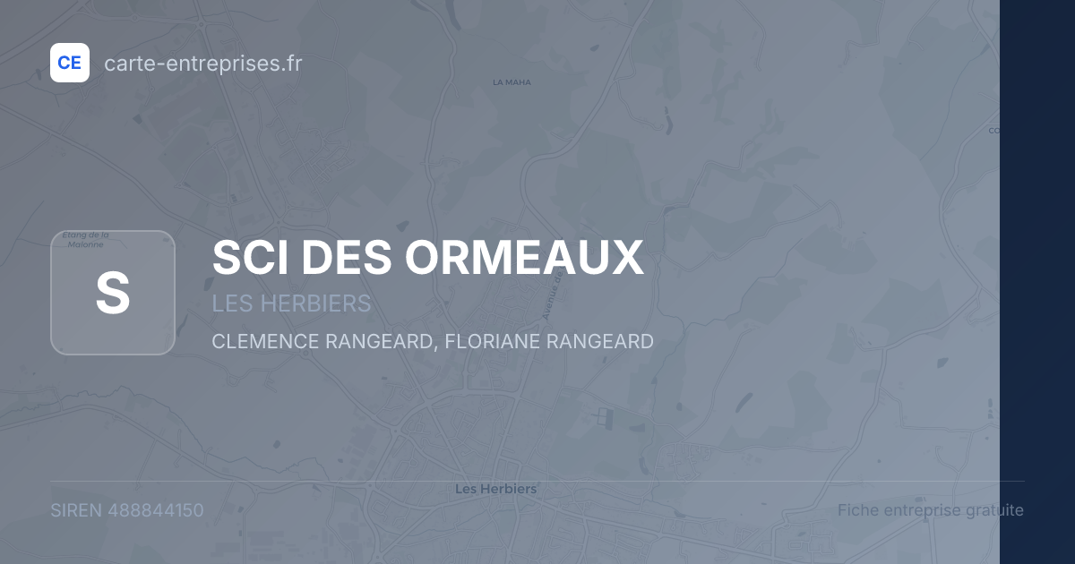SCI DES ORMEAUX — 488844150 — fiche entreprise
