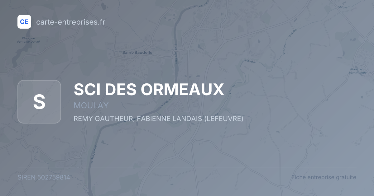 SCI DES ORMEAUX — 502759814 — fiche entreprise