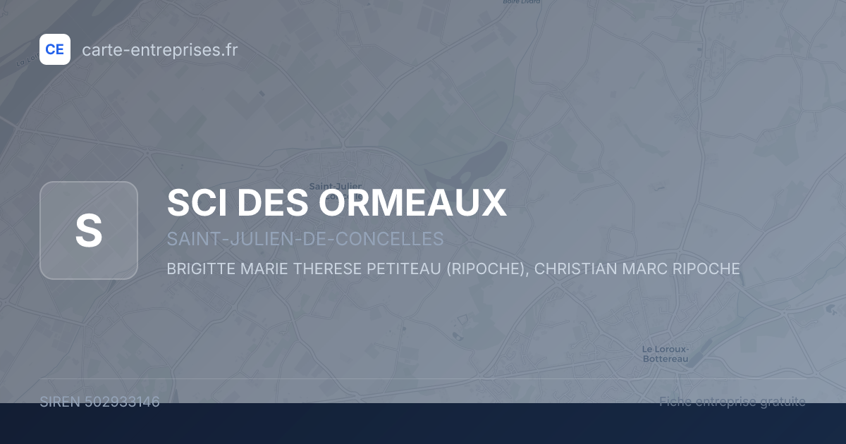 SCI DES ORMEAUX — 502933146 — fiche entreprise