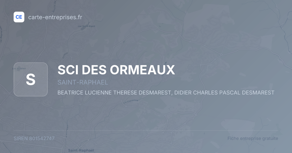 SCI DES ORMEAUX — 801542747 — fiche entreprise