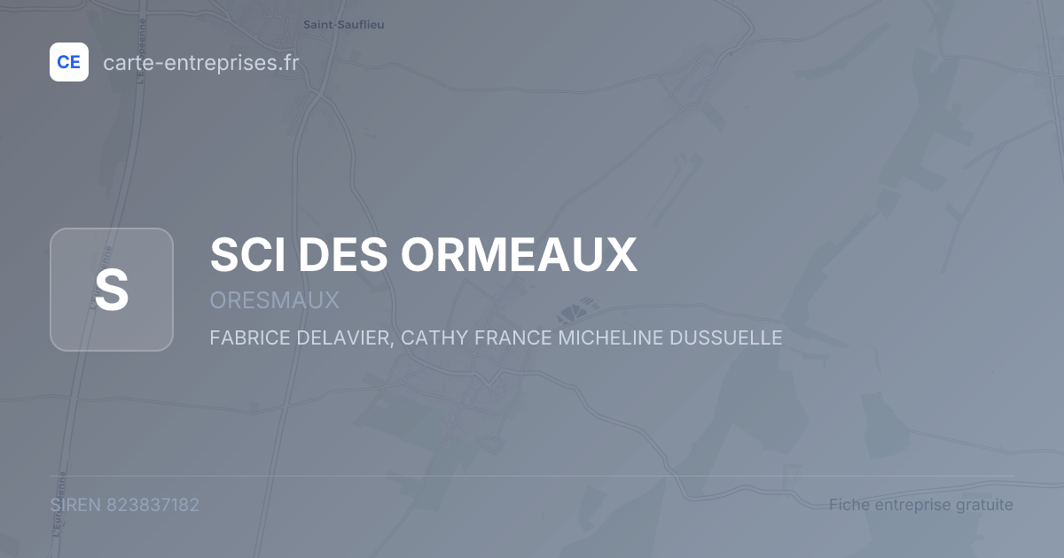 SCI DES ORMEAUX — 823837182 — fiche entreprise