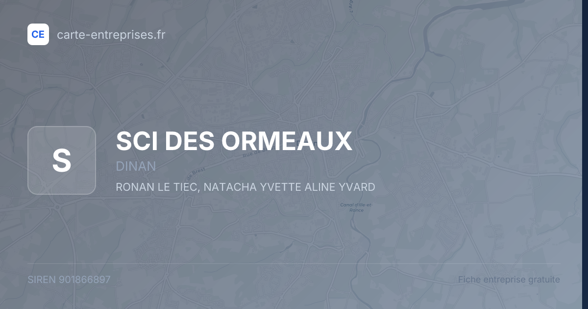 SCI DES ORMEAUX — 901866897 — fiche entreprise