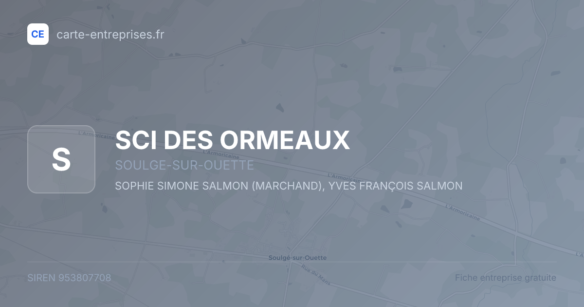SCI DES ORMEAUX — 953807708 — fiche entreprise
