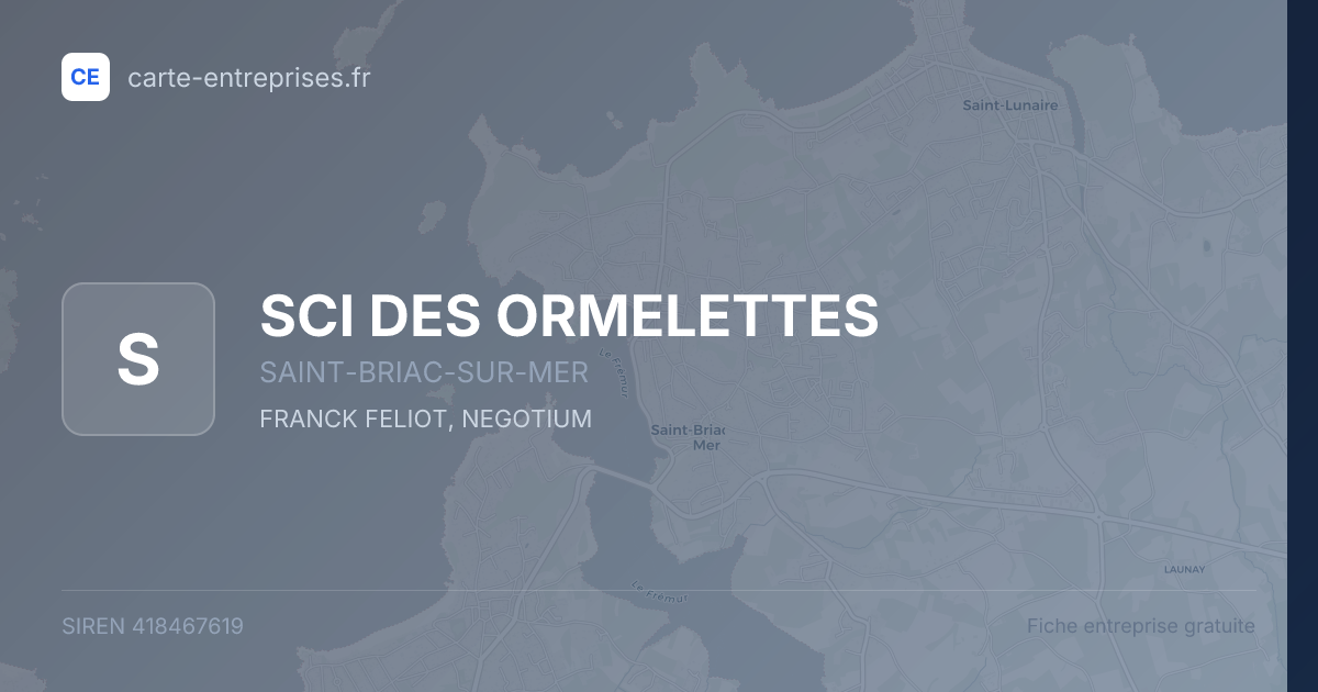 SCI DES ORMELETTES — 418467619 — fiche entreprise