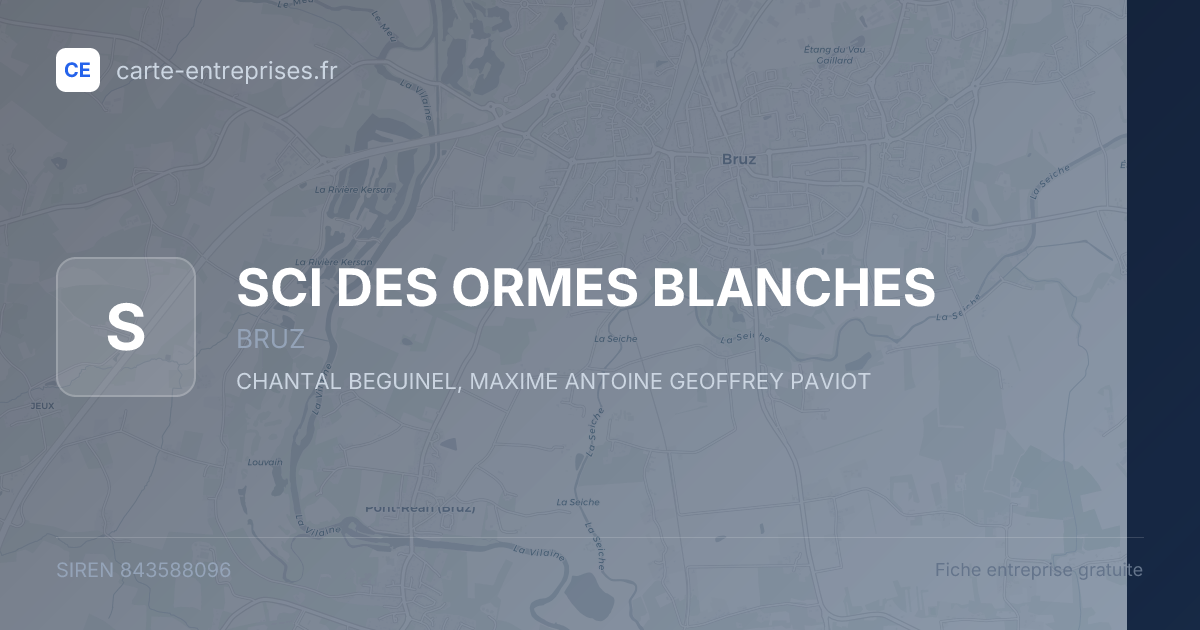 SCI DES ORMES BLANCHES — 843588096 — fiche entreprise