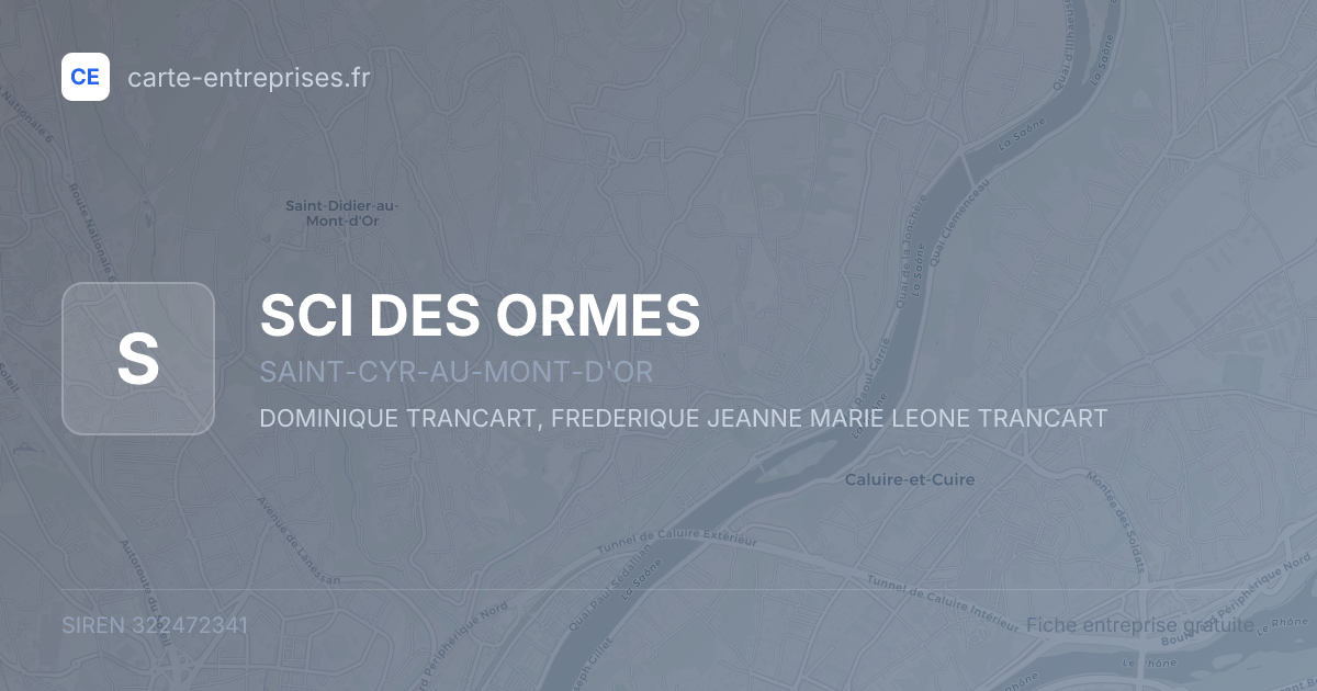 SCI DES ORMES — 322472341 — fiche entreprise
