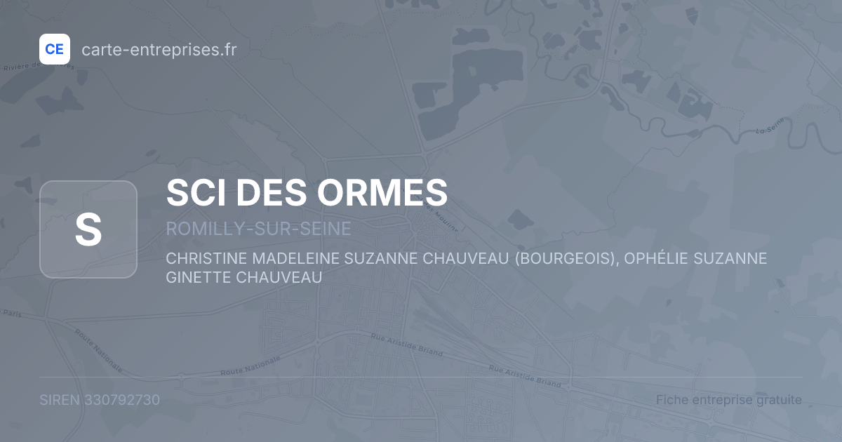 SCI DES ORMES — 330792730 — fiche entreprise