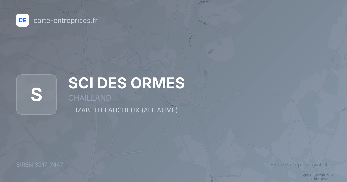 SCI DES ORMES — 331717447 — fiche entreprise