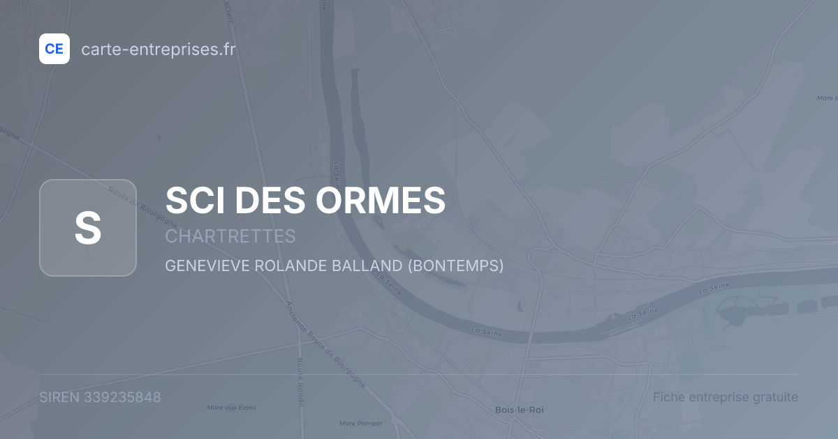 SCI DES ORMES — 339235848 — fiche entreprise