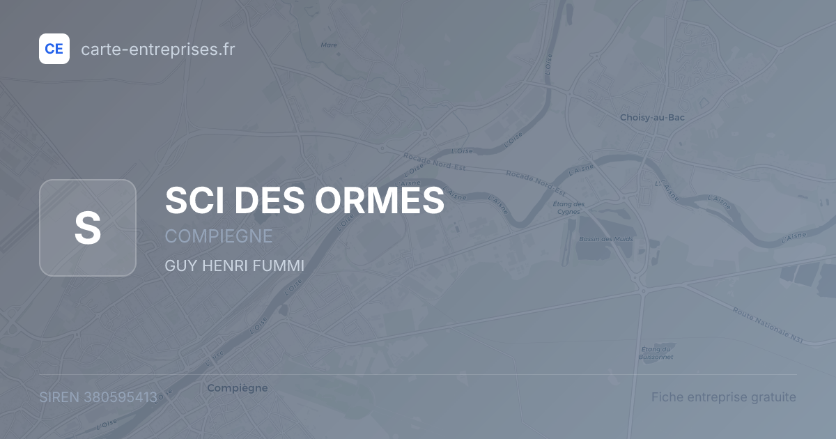 SCI DES ORMES — 380595413 — fiche entreprise