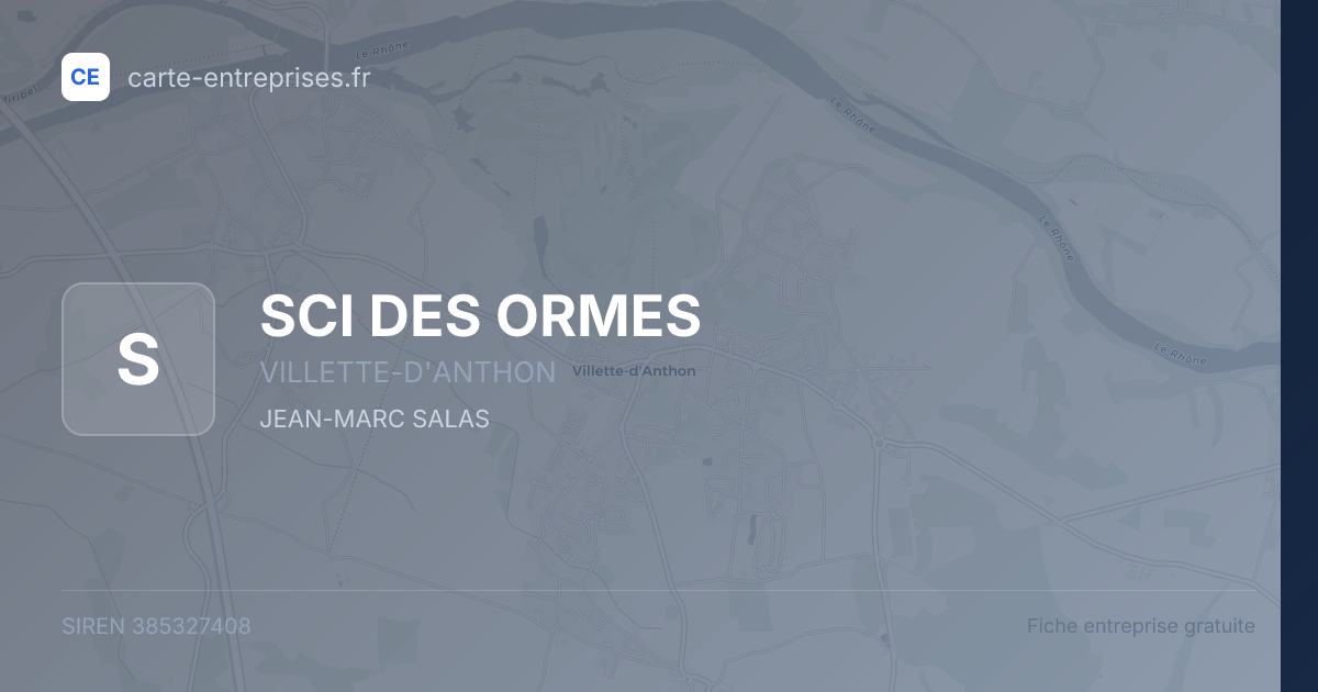 SCI DES ORMES — 385327408 — fiche entreprise