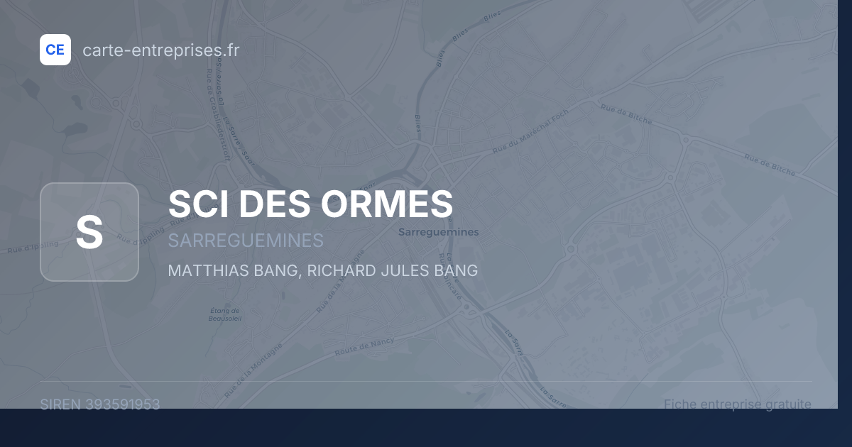 SCI DES ORMES — 393591953 — fiche entreprise