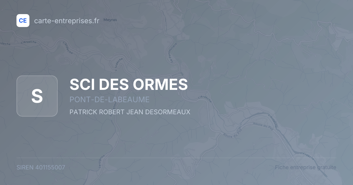 SCI DES ORMES — 401155007 — fiche entreprise