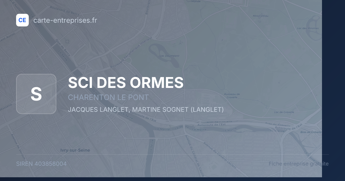 SCI DES ORMES — 403858004 — fiche entreprise