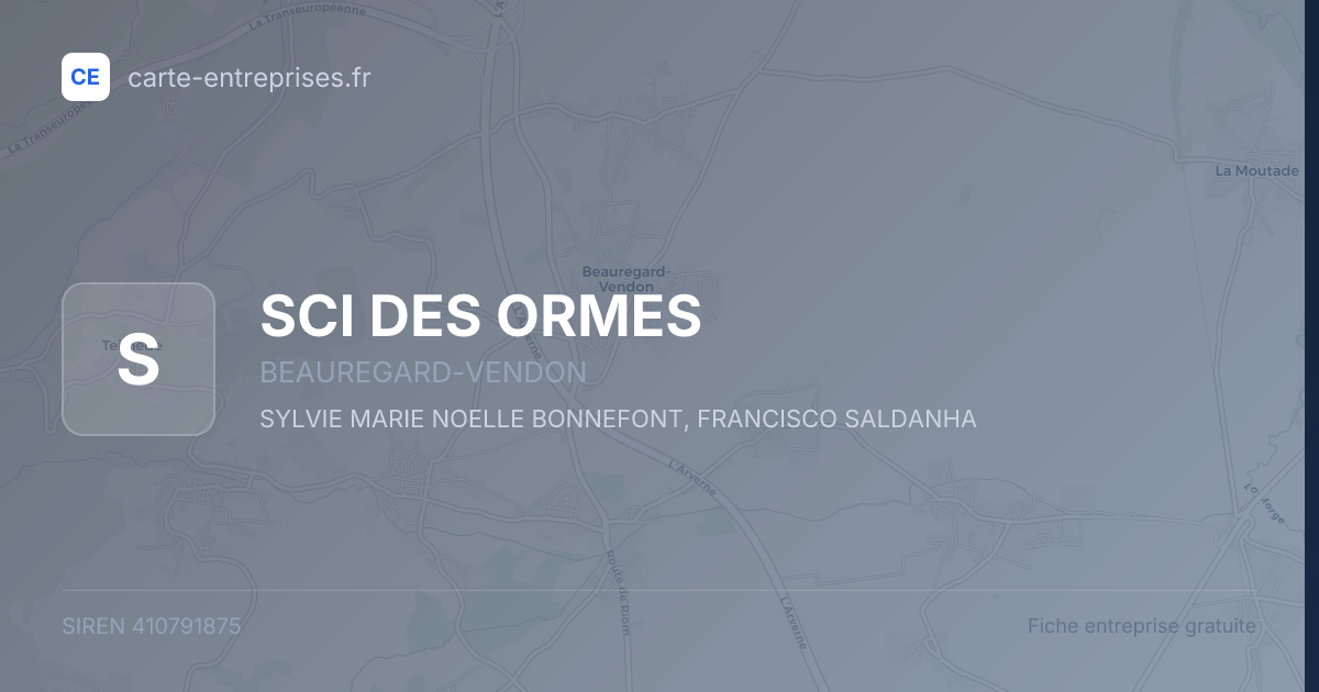 SCI DES ORMES — 410791875 — fiche entreprise