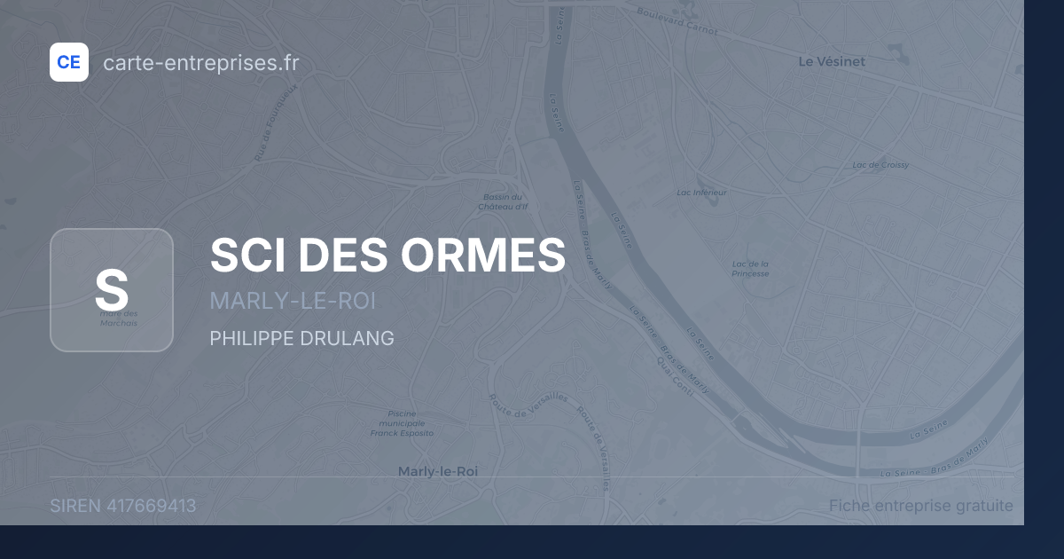 SCI DES ORMES — 417669413 — fiche entreprise