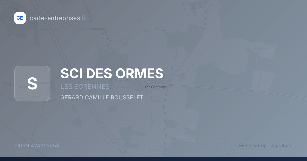 SCI DES ORMES — 424393353 — fiche entreprise