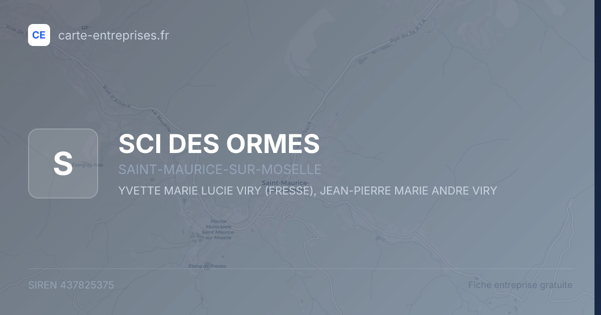 SCI DES ORMES — 437825375 — fiche entreprise