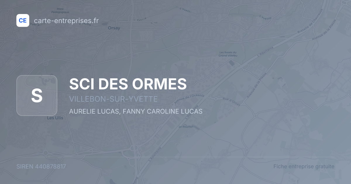 SCI DES ORMES — 440878817 — fiche entreprise