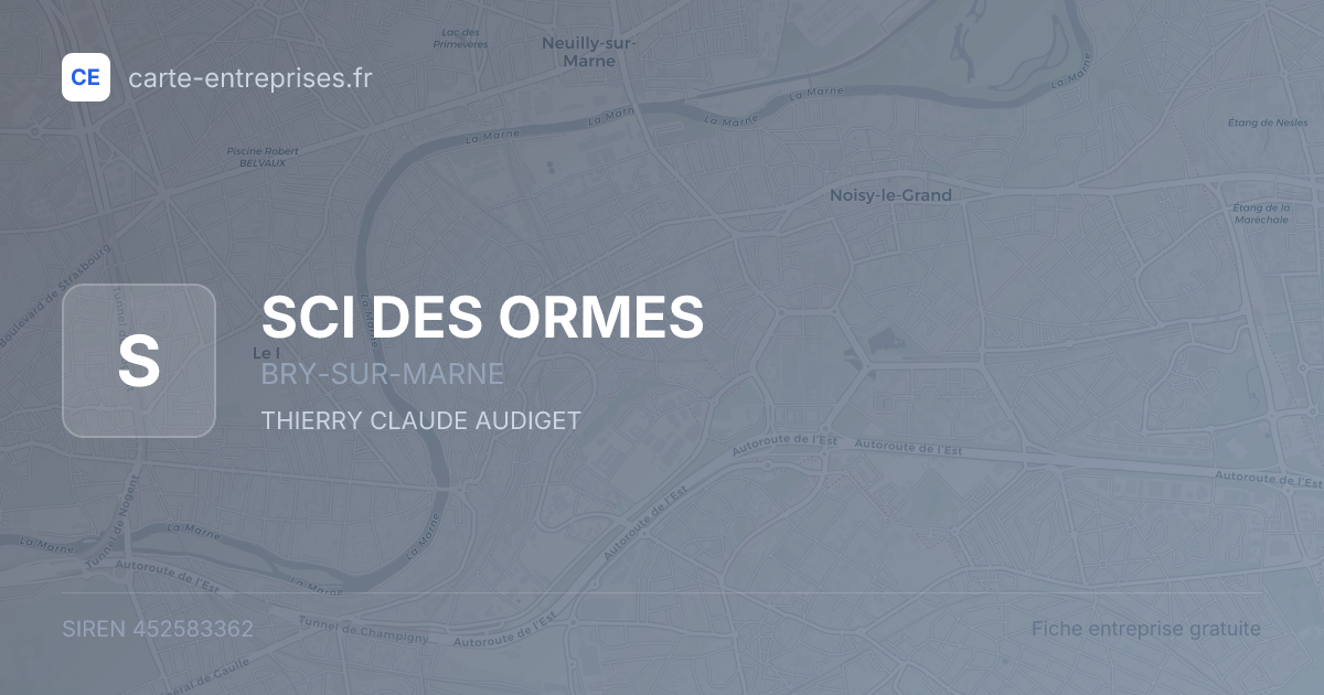 SCI DES ORMES — 452583362 — fiche entreprise