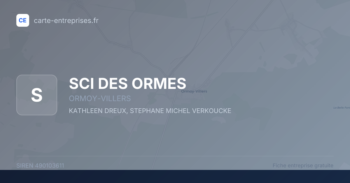 SCI DES ORMES — 490103611 — fiche entreprise