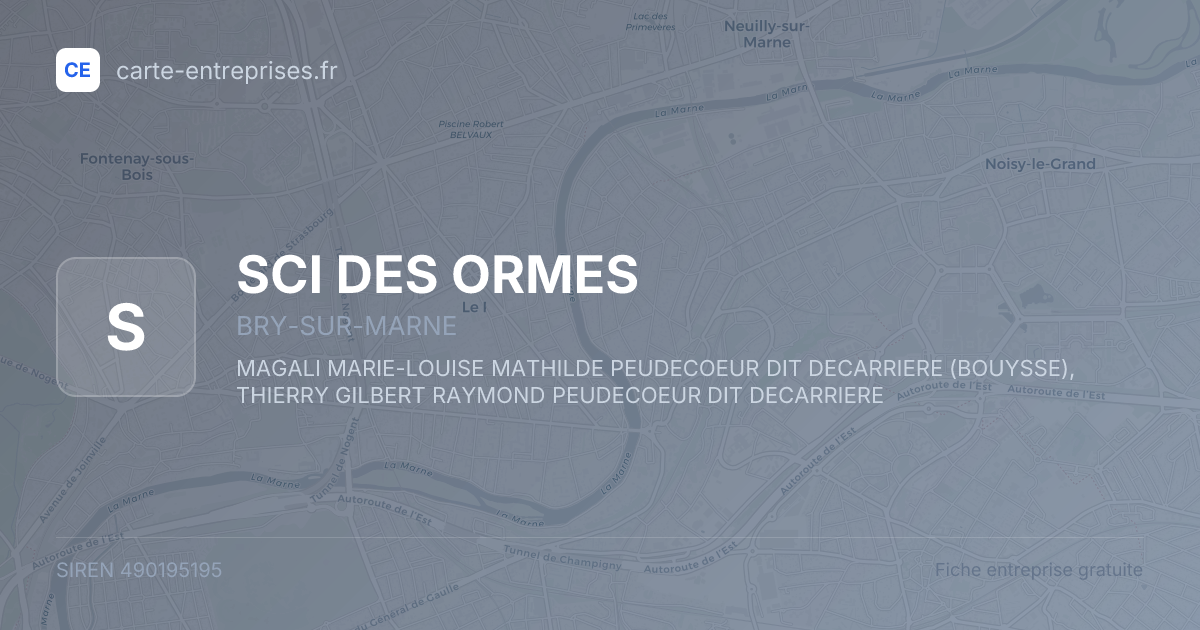 SCI DES ORMES — 490195195 — fiche entreprise