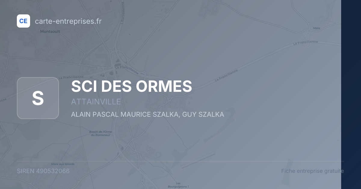 SCI DES ORMES — 490532066 — fiche entreprise